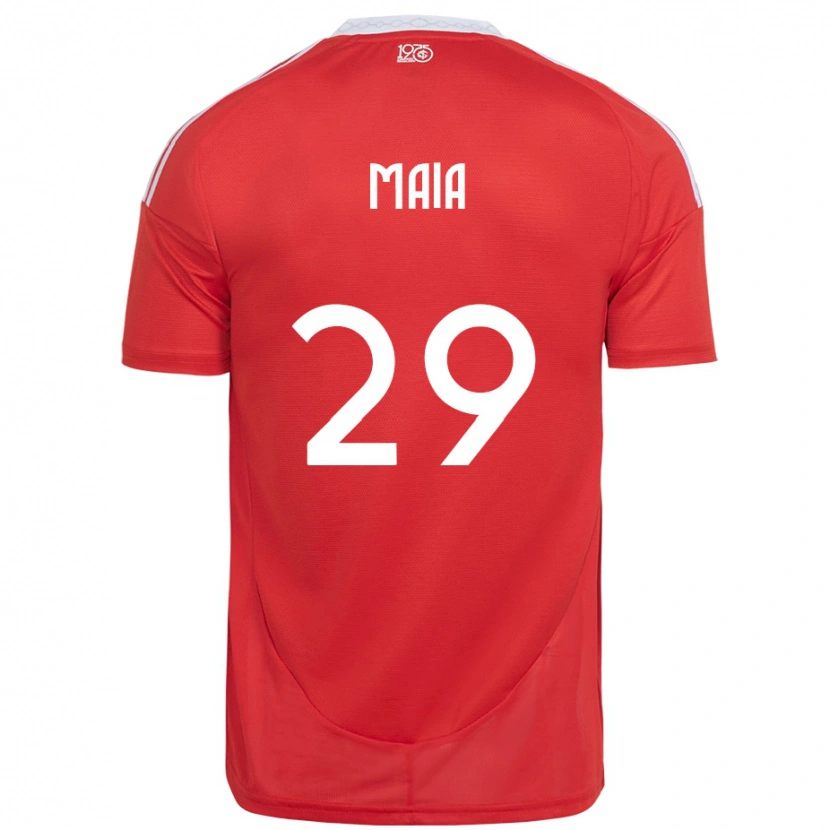 Danxen Mulher Camisola Thiago Maia #29 Vermelho Branco Principal 2025/26 Camisa