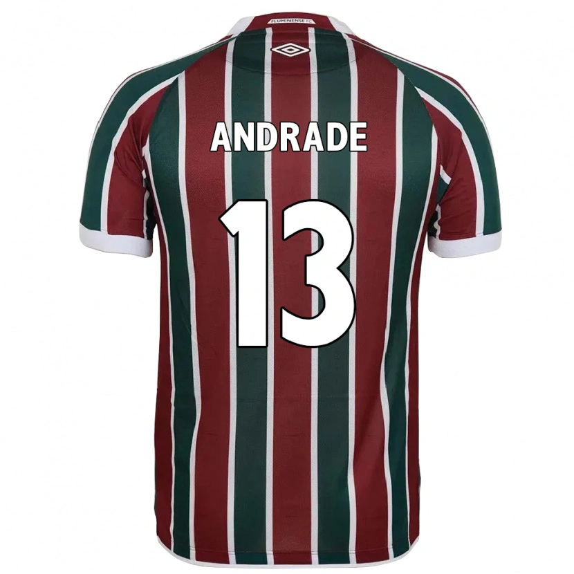 Danxen Mulher Camisola Felipe Andrade #13 Verde Bordô Branco Principal 2025/26 Camisa