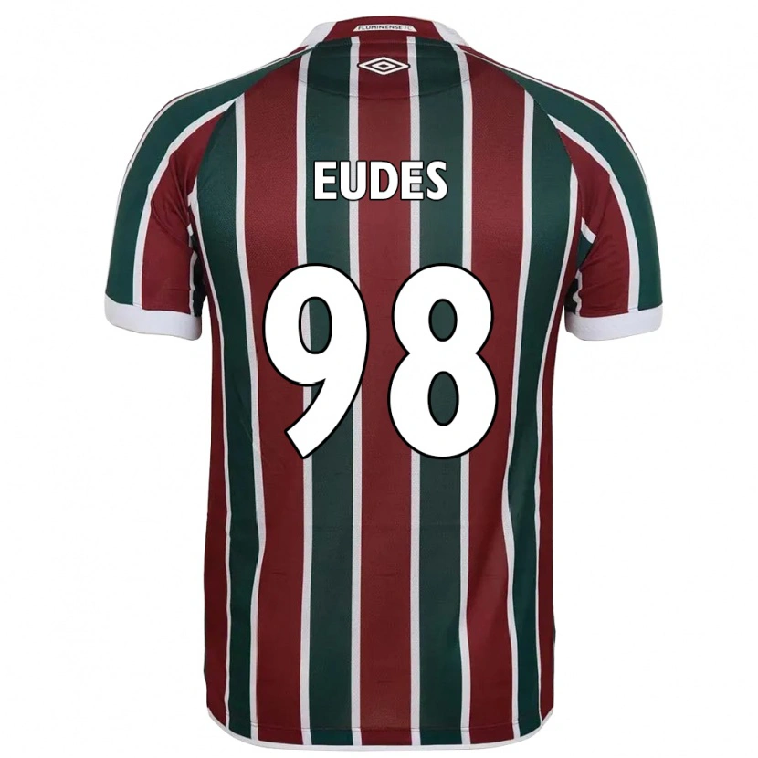 Danxen Mulher Camisola Vitor Eudes #98 Verde Bordô Branco Principal 2025/26 Camisa