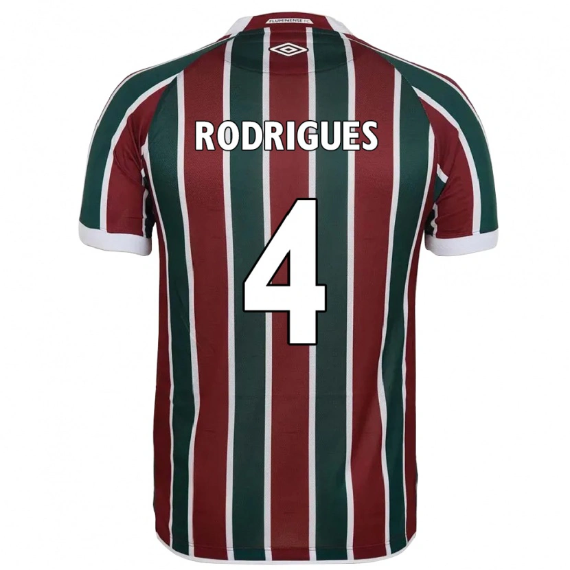 Danxen Mulher Camisola Nath Rodrigues #4 Verde Bordô Branco Principal 2025/26 Camisa