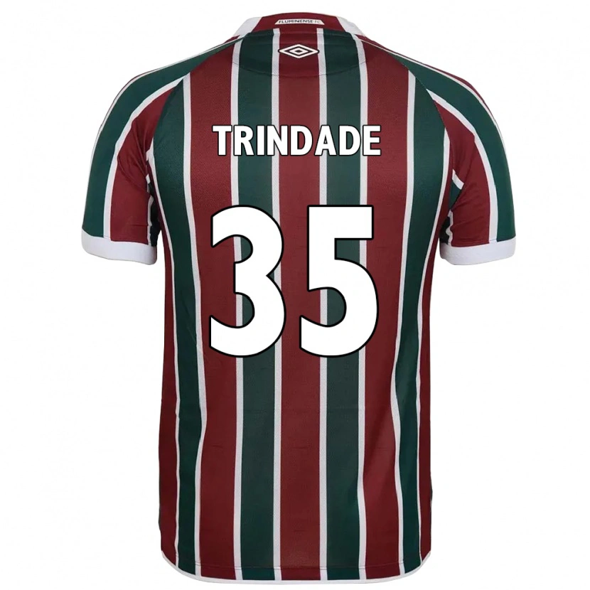 Danxen Mulher Camisola Andre Trindade #35 Verde Bordô Branco Principal 2025/26 Camisa
