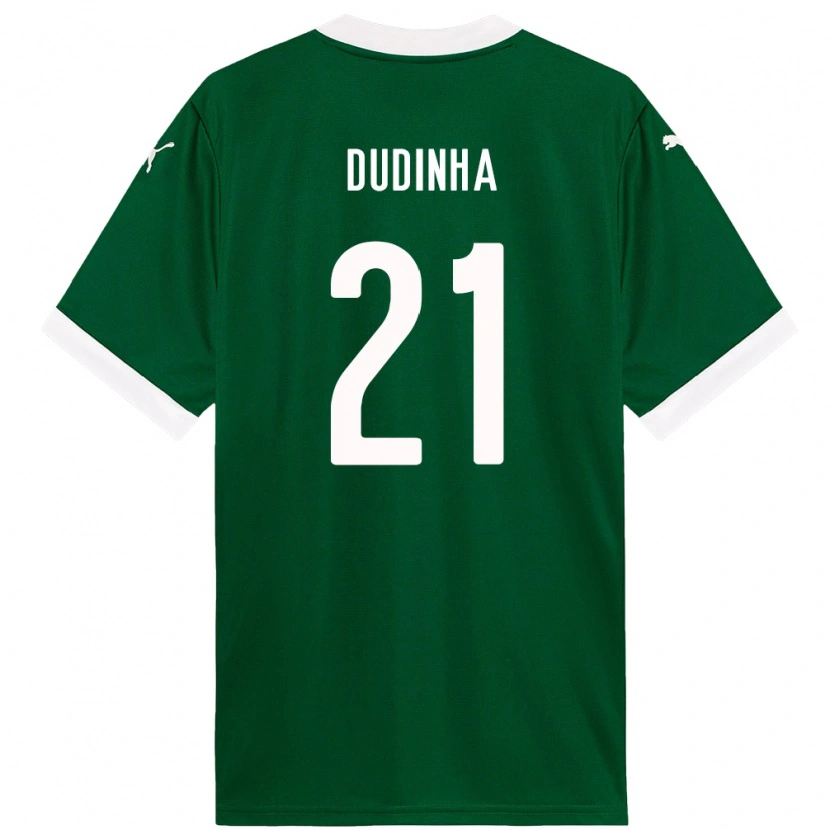 Danxen Mulher Camisola Dudinha #21 Verde Branco Principal 2025/26 Camisa