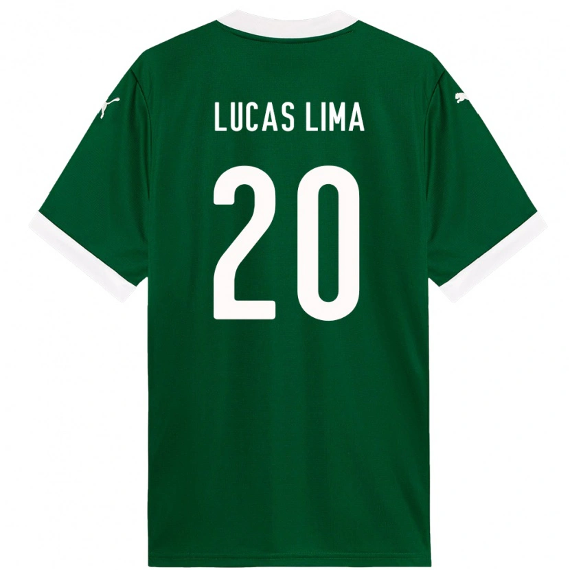 Danxen Mulher Camisola Lucas Lima #20 Verde Branco Principal 2025/26 Camisa