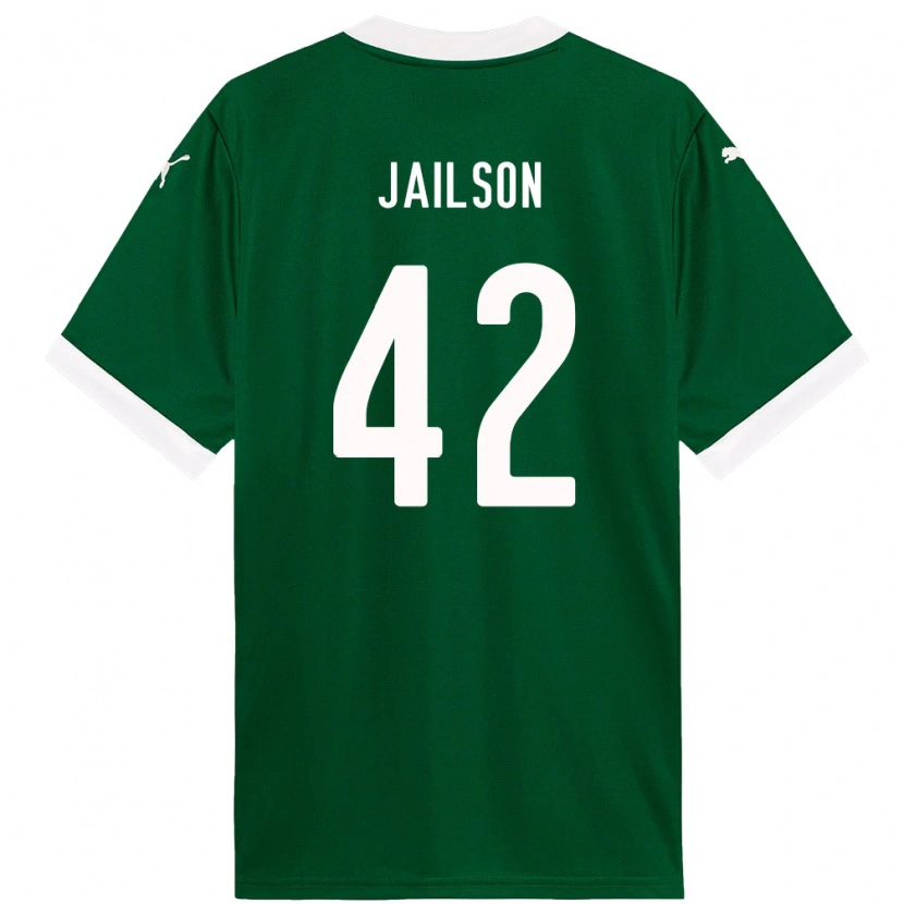 Danxen Mulher Camisola Jailson #42 Verde Branco Principal 2025/26 Camisa