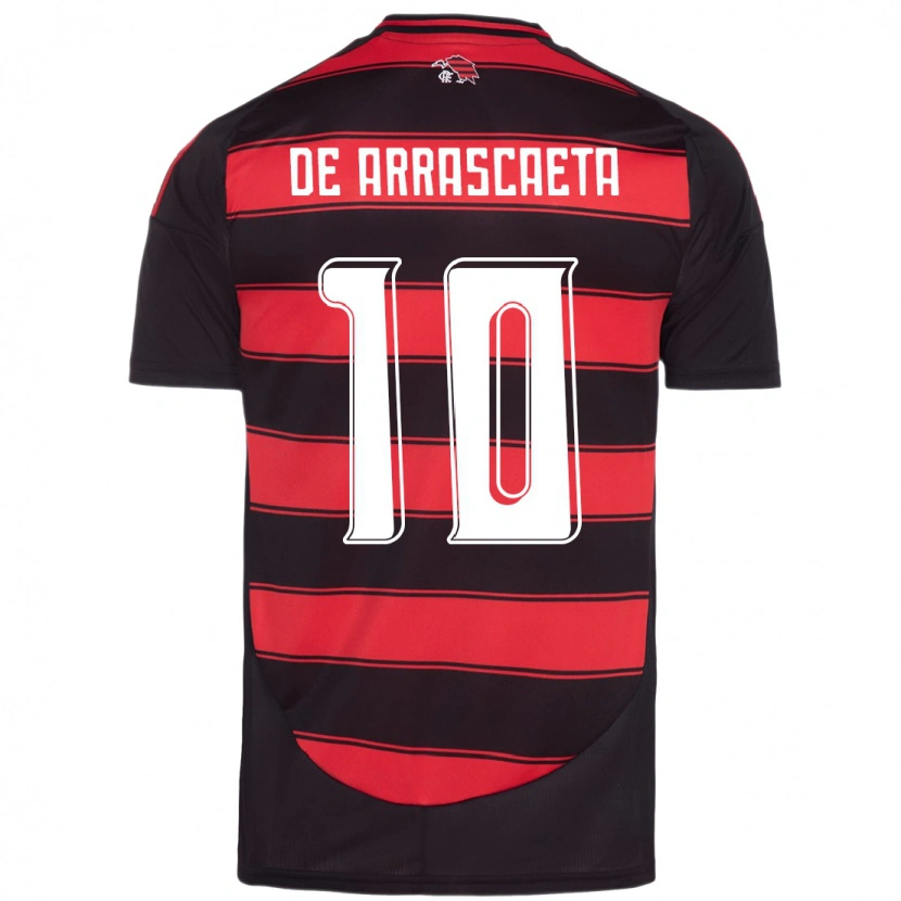 Danxen Mulher Camisola Giorgian De Arrascaeta #10 Vermelho Preto Principal 2025/26 Camisa