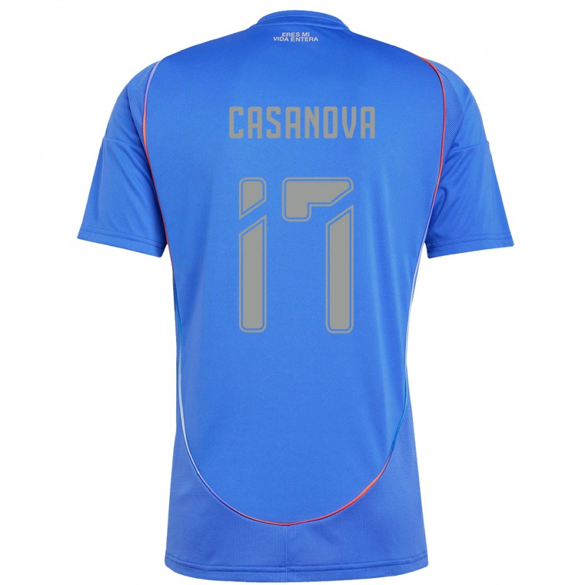 Danxen Mulher Camisola Luis Casanova #17 Azul Celeste Principal 2025/26 Camisa