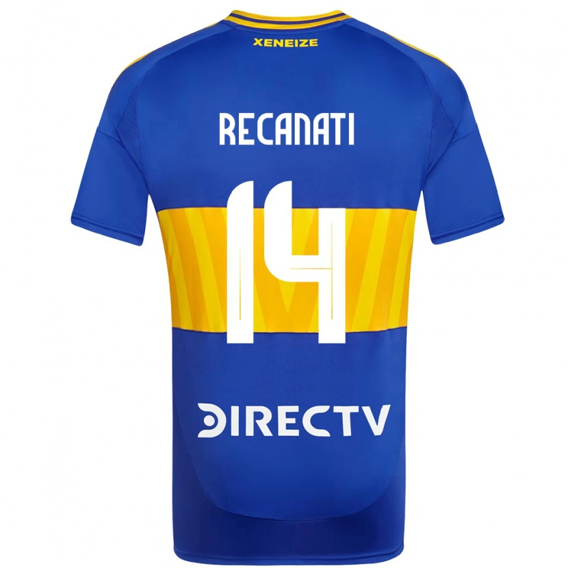 Danxen Mulher Camisola Bianca Recanati #14 Azul Royal Amarelo Principal 2025/26 Camisa