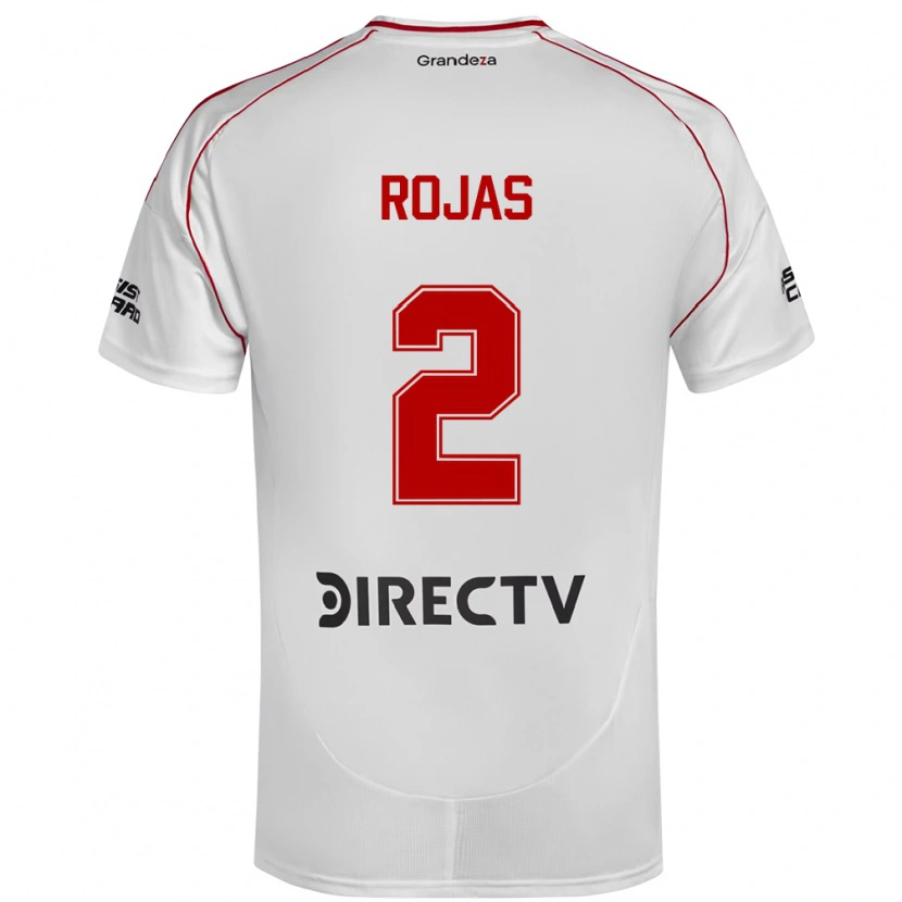 Danxen Mulher Camisola Robert Rojas #2 Branco Vermelho Principal 2025/26 Camisa