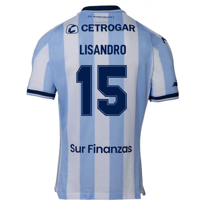 Danxen Mulher Camisola Lisandro Lopez #15 Azul Celeste Principal 2025/26 Camisa