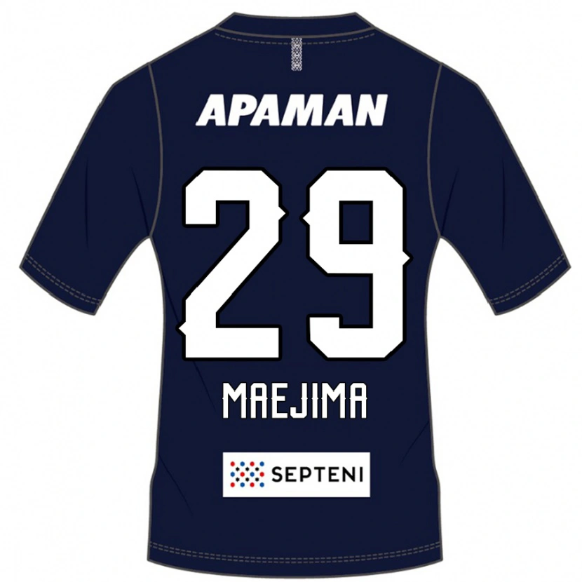 Danxen Mulher Camisola Yota Maejima #29 Azul Royal Branco Principal 2025/26 Camisa