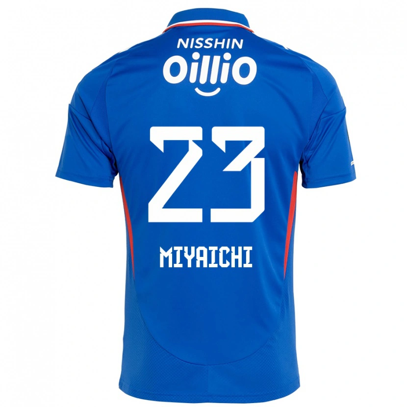 Danxen Mulher Camisola Ryo Miyaichi #23 Azul Royal Branco Principal 2025/26 Camisa