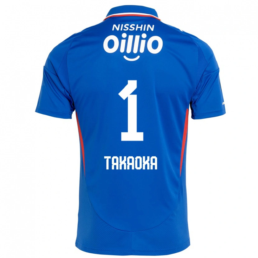 Danxen Mulher Camisola Yohei Takaoka #1 Azul Royal Branco Principal 2025/26 Camisa