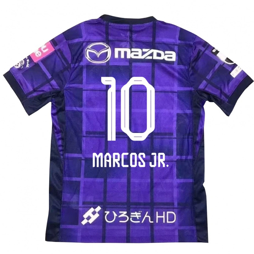 Danxen Mulher Camisola Marcos Júnior #10 Roxo Laranja Principal 2025/26 Camisa