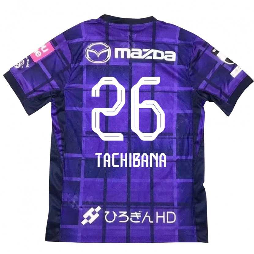 Danxen Mulher Camisola Yo Tachibana #26 Roxo Laranja Principal 2025/26 Camisa