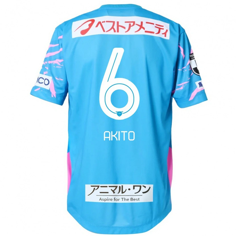 Danxen Mulher Camisola Akito Fukuta #6 Azul Rosa Principal 2025/26 Camisa