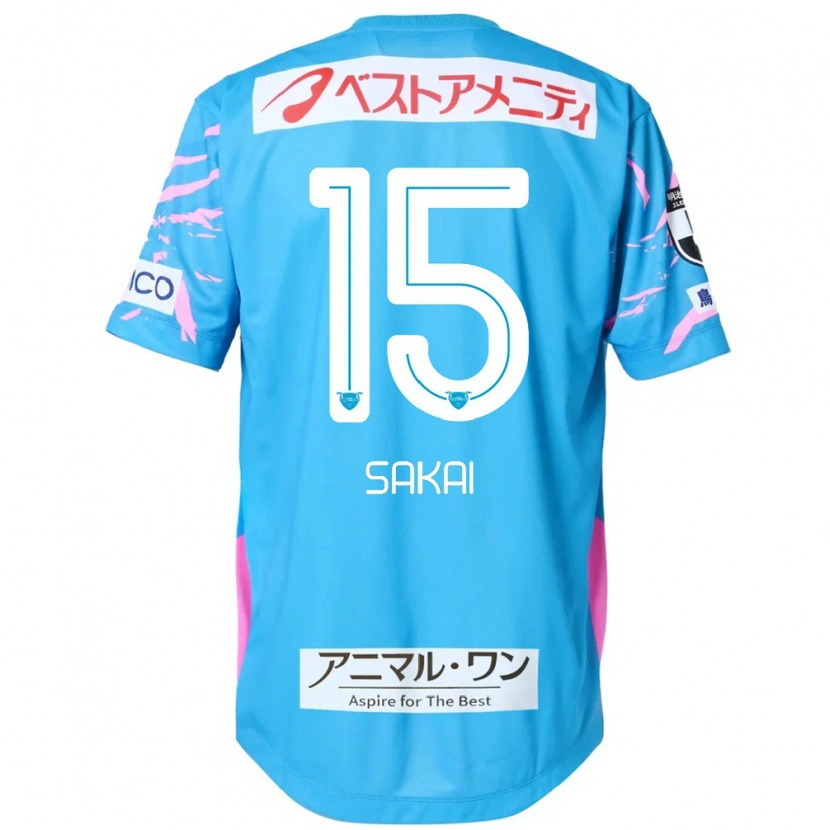 Danxen Mulher Camisola Noriyoshi Sakai #15 Azul Rosa Principal 2025/26 Camisa