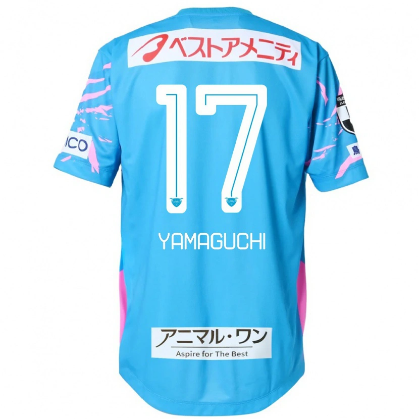 Danxen Mulher Camisola Hikaru Yamaguchi #17 Azul Rosa Principal 2025/26 Camisa