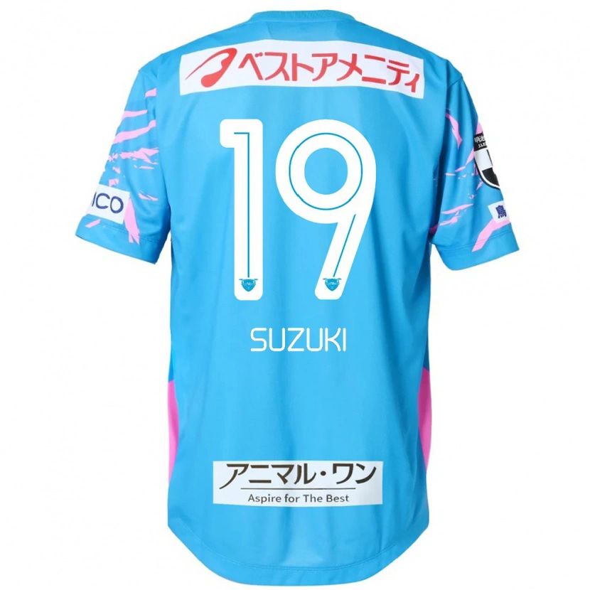 Danxen Mulher Camisola Daichi Suzuki #19 Azul Rosa Principal 2025/26 Camisa