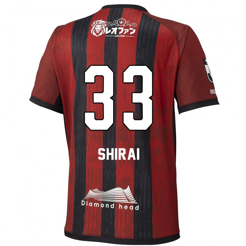 Danxen Mulher Camisola Takuto Shirai #33 Vermelho Preto Principal 2025/26 Camisa