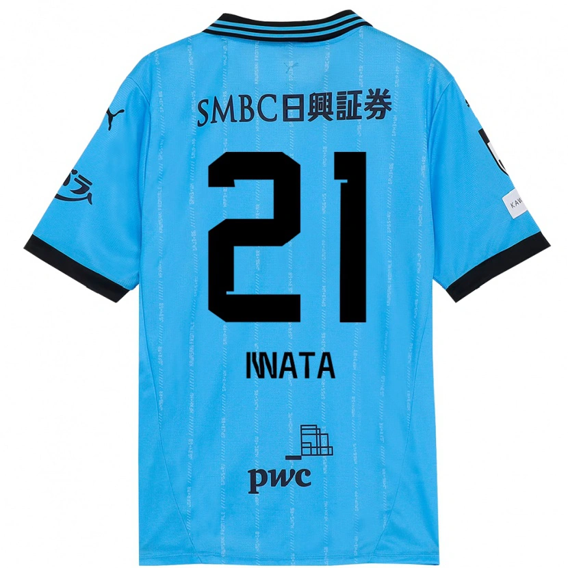 Danxen Mulher Camisola Kantaro Iwata #21 Azul Celeste Preto Principal 2025/26 Camisa