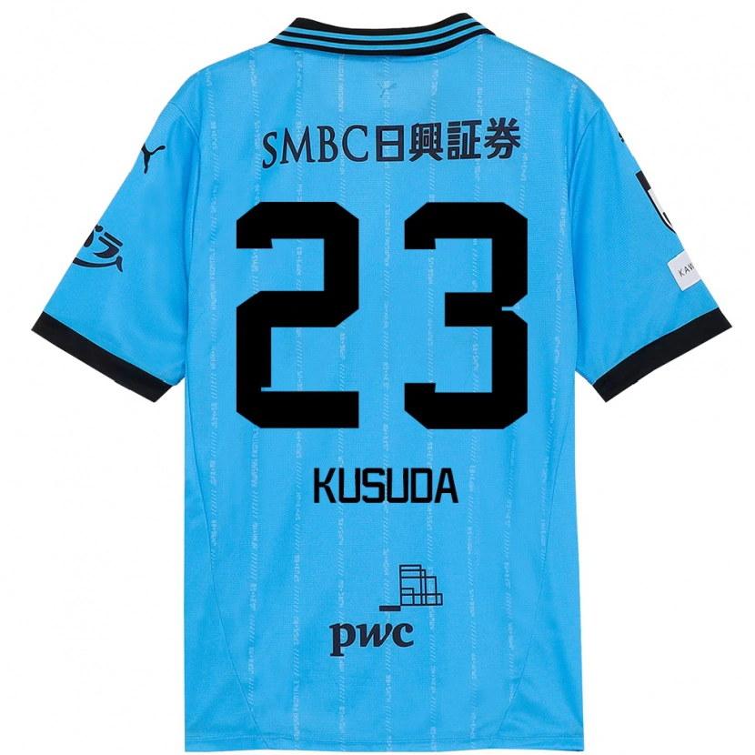 Danxen Mulher Camisola Haruki Kusuda #23 Azul Celeste Preto Principal 2025/26 Camisa