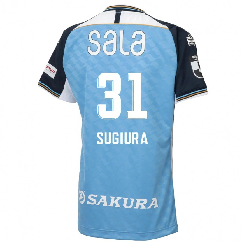 Danxen Mulher Camisola Rinnosuke Sugiura #31 Azul Celeste Preto Principal 2025/26 Camisa