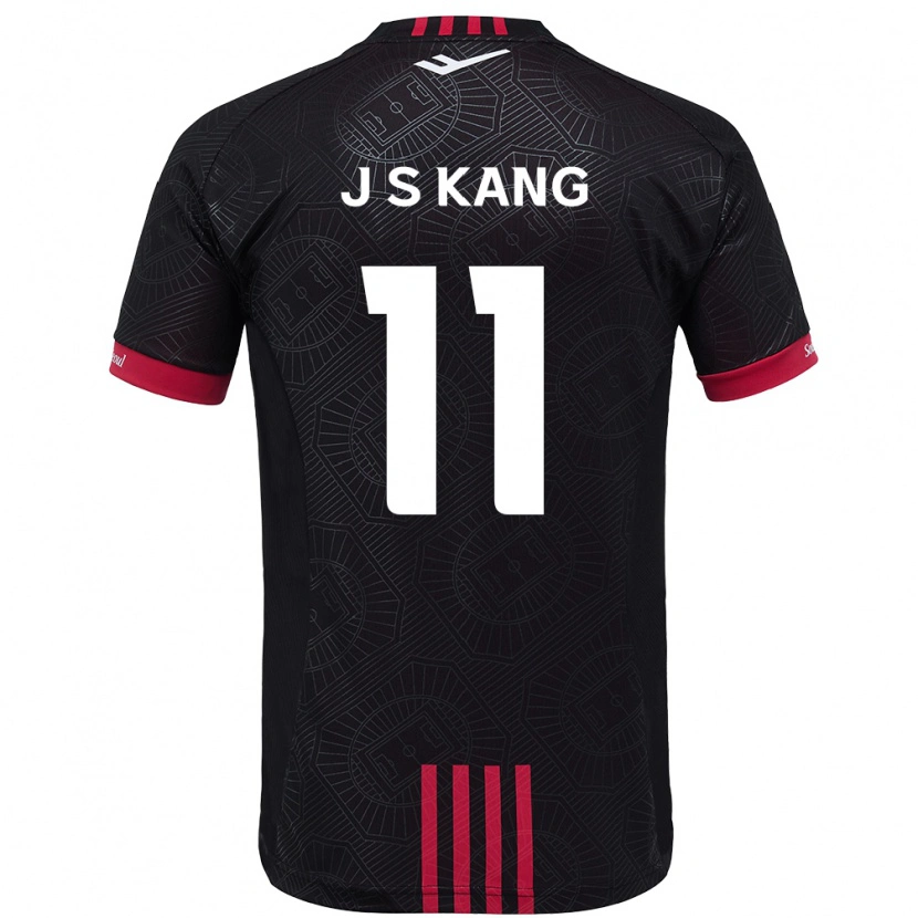 Danxen Mulher Camisola Seong-Jin Kang #11 Preto Vermelho Principal 2025/26 Camisa