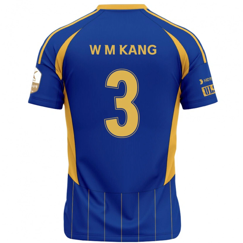 Danxen Mulher Camisola Min-Woo Kang #3 Azul Royal Amarelo Principal 2025/26 Camisa
