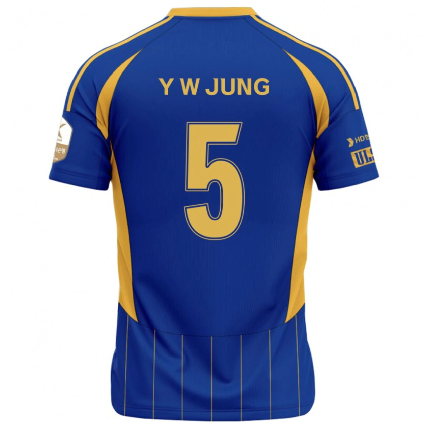 Danxen Mulher Camisola Woo-Young Jung #5 Azul Royal Amarelo Principal 2025/26 Camisa