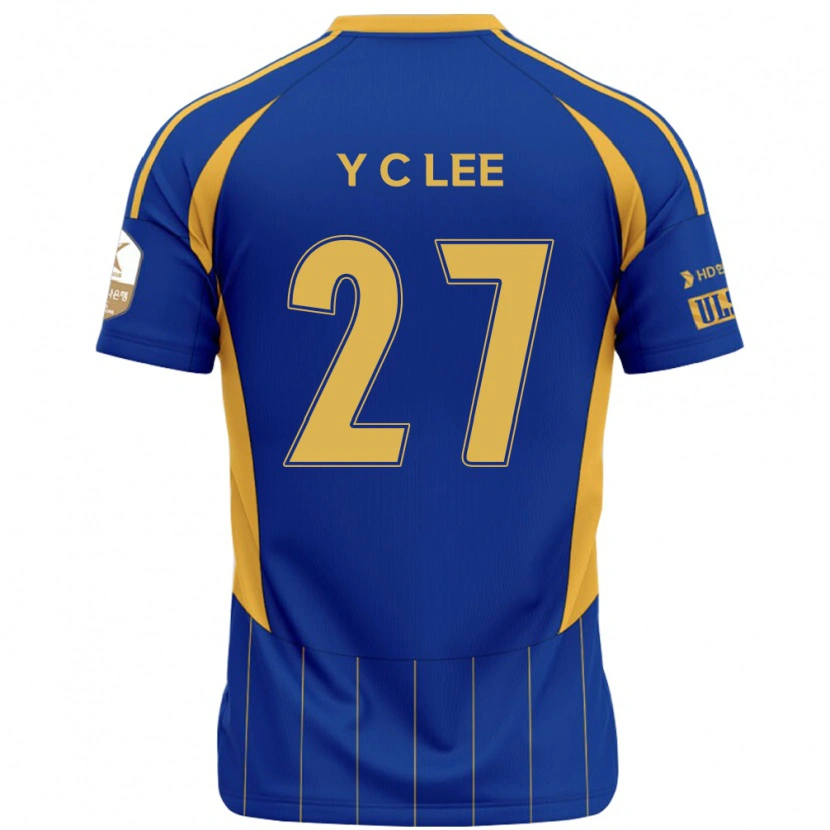 Danxen Mulher Camisola Chung-Yong Lee #27 Azul Royal Amarelo Principal 2025/26 Camisa