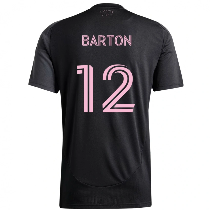 Danxen Mulher Camisola Tye Barton #12 Preto Rosa Alternativa 2025/26 Camisa