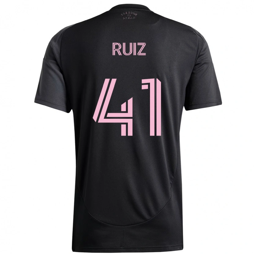 Danxen Mulher Camisola David Ruíz #41 Preto Rosa Alternativa 2025/26 Camisa