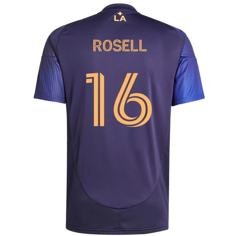 Danxen Mulher Camisola Uri Rosell #16 Roxo Azul Alternativa 2025/26 Camisa