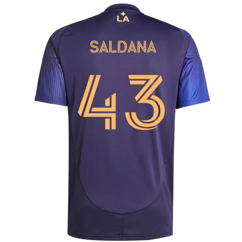 Danxen Mulher Camisola Adam Saldaña #43 Roxo Azul Alternativa 2025/26 Camisa