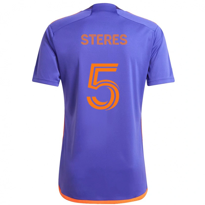 Danxen Mulher Camisola Daniel Steres #5 Roxo Laranja Alternativa 2025/26 Camisa