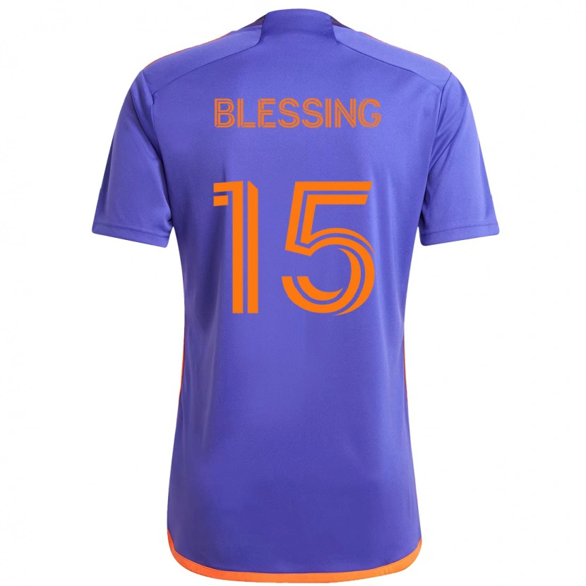 Danxen Mulher Camisola Latif Blessing #15 Roxo Laranja Alternativa 2025/26 Camisa