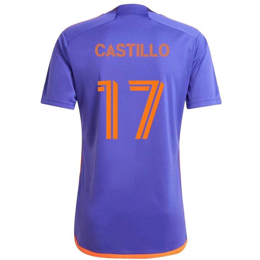 Danxen Mulher Camisola Joyner Castillo #17 Roxo Laranja Alternativa 2025/26 Camisa