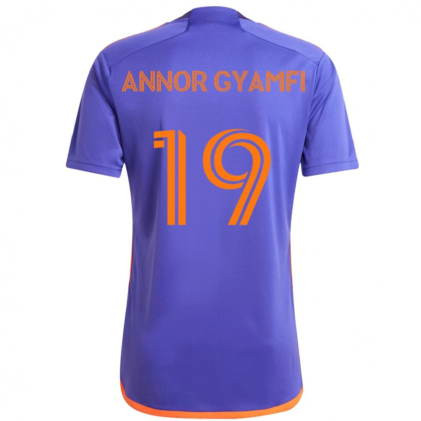 Danxen Mulher Camisola Stephen Annor Gyamfi #19 Roxo Laranja Alternativa 2025/26 Camisa