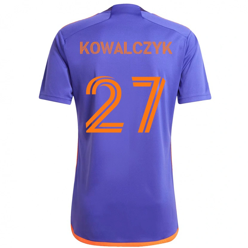 Danxen Mulher Camisola Sebastian Kowalczyk #27 Roxo Laranja Alternativa 2025/26 Camisa
