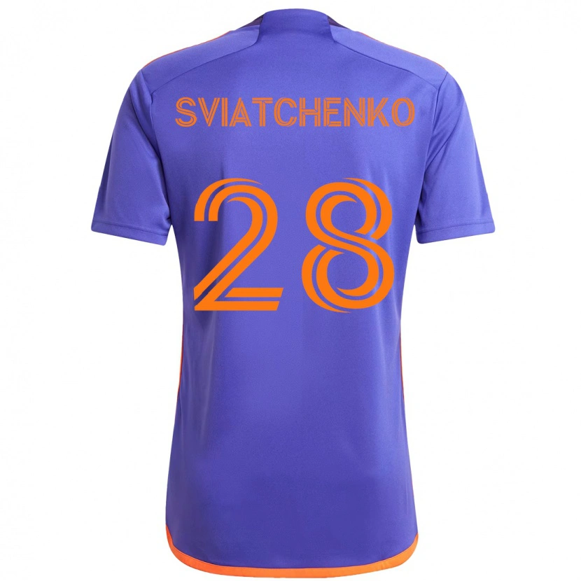 Danxen Mulher Camisola Erik Sviatchenko #28 Roxo Laranja Alternativa 2025/26 Camisa