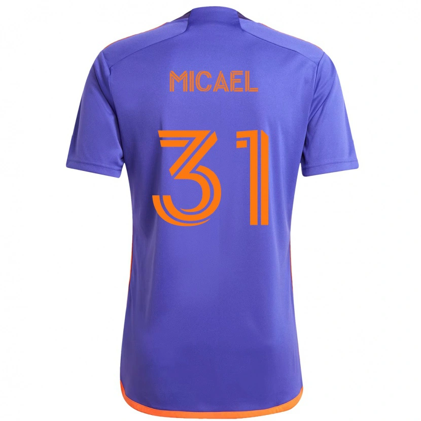 Danxen Mulher Camisola Micael #31 Roxo Laranja Alternativa 2025/26 Camisa