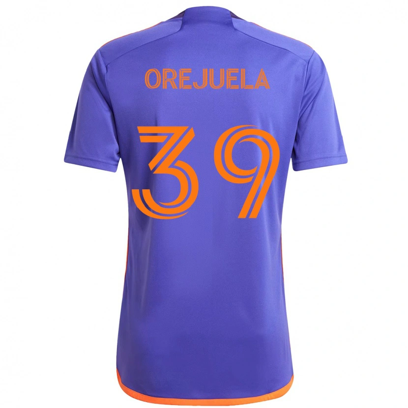 Danxen Mulher Camisola Jesus Orejuela #39 Roxo Laranja Alternativa 2025/26 Camisa