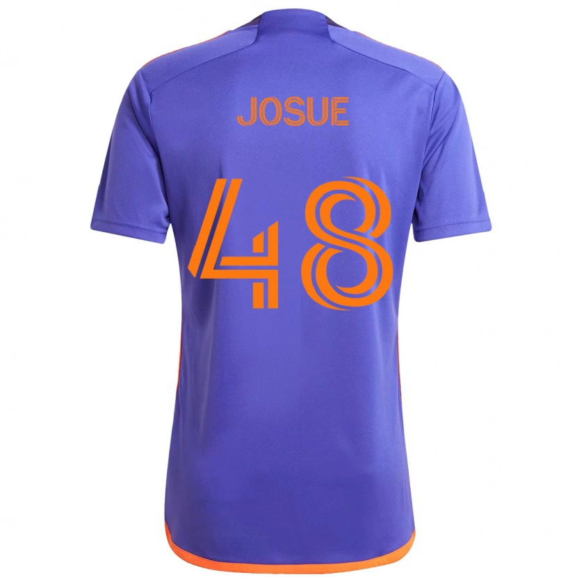Danxen Mulher Camisola Josué #48 Roxo Laranja Alternativa 2025/26 Camisa