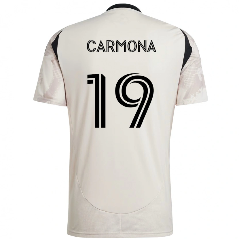 Danxen Mulher Camisola Wikelman Carmona #19 Bege Preto Alternativa 2025/26 Camisa