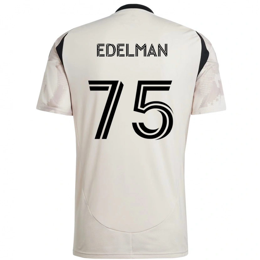 Danxen Mulher Camisola Daniel Edelman #75 Bege Preto Alternativa 2025/26 Camisa