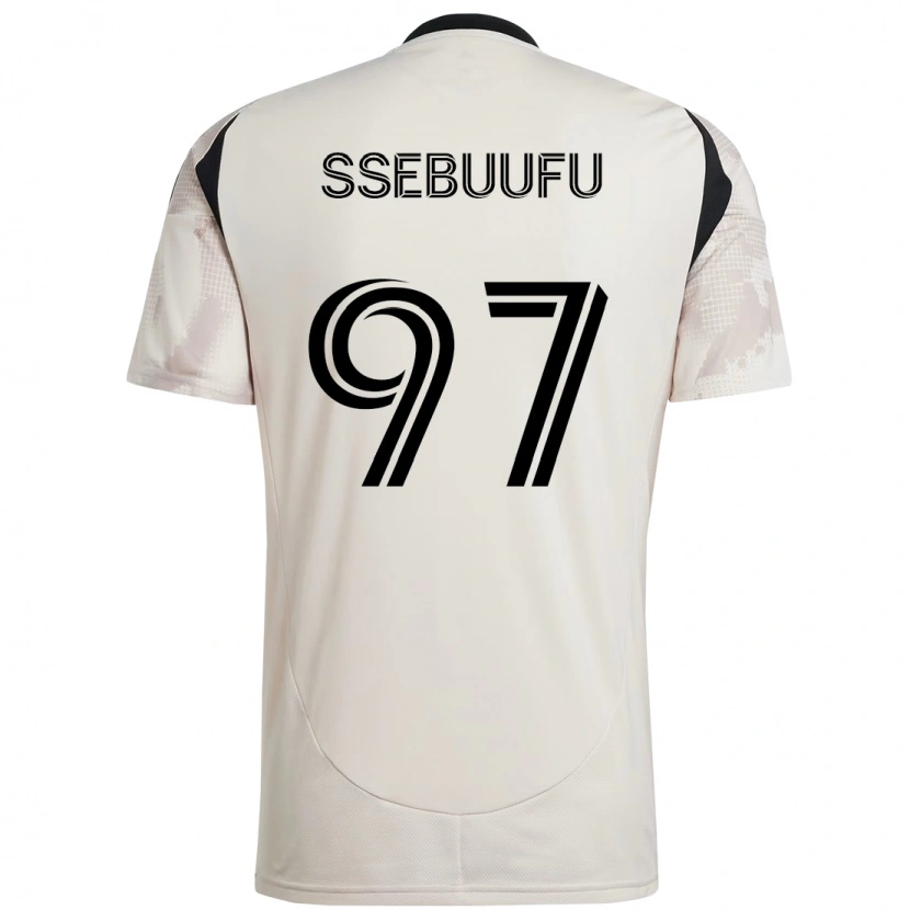 Danxen Mulher Camisola Frank Ssebuufu #97 Bege Preto Alternativa 2025/26 Camisa