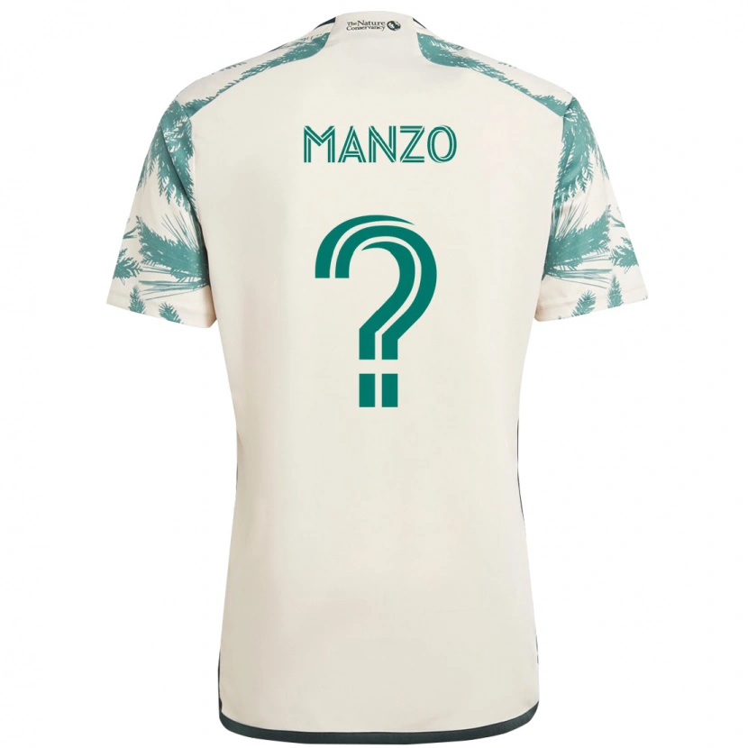 Danxen Mulher Camisola Alexis Manzo #0 Bege Verde Alternativa 2025/26 Camisa