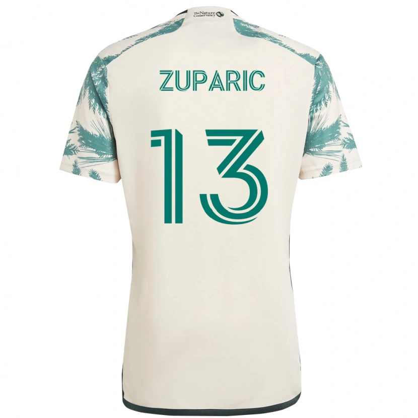 Danxen Mulher Camisola Dario Župarić #13 Bege Verde Alternativa 2025/26 Camisa