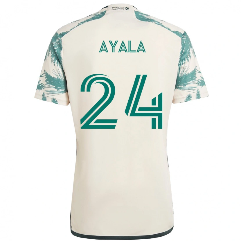 Danxen Mulher Camisola David Ayala #24 Bege Verde Alternativa 2025/26 Camisa