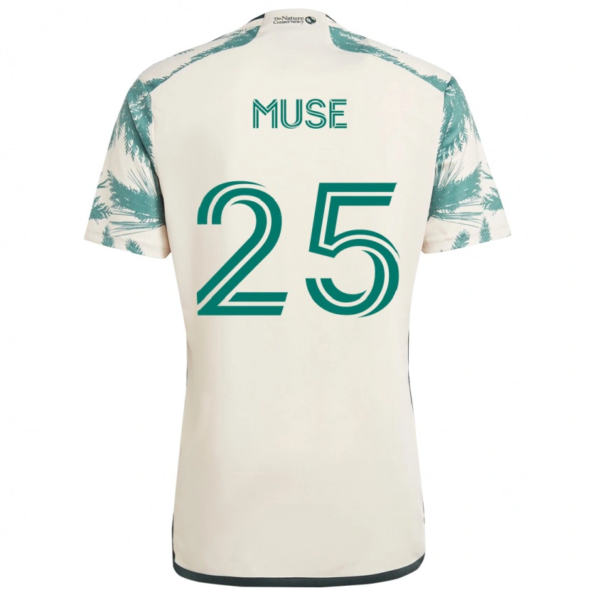 Danxen Mulher Camisola Trey Muse #25 Bege Verde Alternativa 2025/26 Camisa